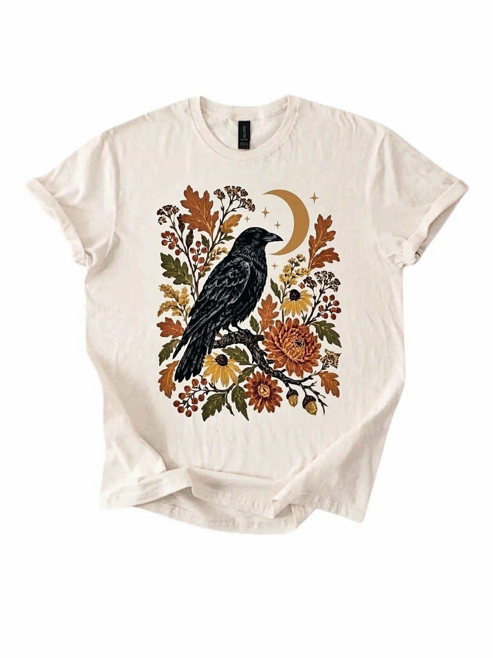 Gildan Bird and Floral Graphic Tee